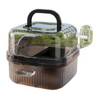 Handheld Hamster Habitat Travel Cage With Clear View Design And Stable Construction For Indoor Outdoor Small Pet Use