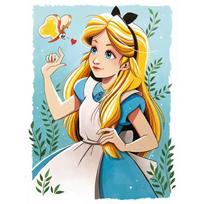 Disney Diamond Painting Alice in Wonderland Healing Illustration Mosaic Art DIY Cross Stitch Embroidery Set Full Diamond Home Decor Gift Round 40x50cm