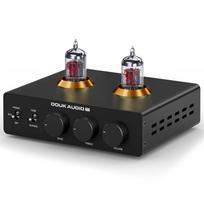 Douk Audio P7 Vacuum Tube with Phono MM PSVANE ECC83 New Production Adjustable Compatible with Vinyl and Digital Audio Preamplifier/Turntable