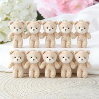 10 vnt. Mini pliušiniai meškiukai Mielas gyvūnėlis Mažas meškiukas Lėlė Žaislas Raktų pakabukas Krepšio pakabukas Ornamentas Minkštas pliušinis žaislas Mergaitės vakarėlio dovana 10pcs