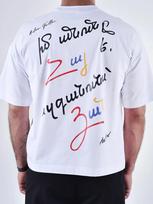 Per dydžio marškinėliai su Azat Mard spaudiniu (Mano vardas yra armėnas) L white
