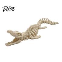 Dino Bone Body Model Dinosaur Skeleton Fish Tank Decoration, 3D Printed Figurine for Aquarium, Landscaping Accessories 28cm beige