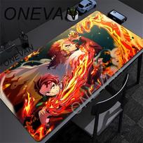 Didelis pelės kilimėlis Demon Slayer Nezuko Mielas Anime pelės kilimėlis Kawaii stalo kilimėliai Biuro reikmenys Deskmat Guminis užrakintas kraštas pelės kilimėlis 30x60cm