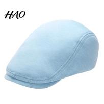 British Style Beret Men Woolen Newsboy Flat Cap, Soft Fitted Driving Cabbie Hat, Retro Classic Solid Color Hat Peaked Cap for Spring And Autumn Casual šviesiai mėlyna spalva