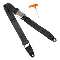 Ride Safety Restraint Extension Strap With Anti Tamper Buckle Heavy Duty Polyester Webbing 30cm Length For Attractions gray