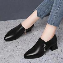 Botas Femininas Women Fashion Sweet Blue Comfort Ankle Boots Lady Classic Autumn & Winter High Heel Black Boots A9205 35 black