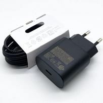 Samsung PD 25W Supergreitas įkroviklis USB Type C adapteris Samsung Galaxy S25 S24 S23 S20 S21 S22 Plus Z Flip Fold 5 4 6 A55 A54 A56 A34 juoda