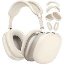 4-in-1 Apsauginis dėklas rinkinys AirPods Max 1/2 - Skaidrios ausinės dalys + Silikoninis galvos lankelis ir ausinių pagalvėlės airpods max 1/2 generation universal