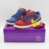 DJ0606-400 Nike SB Dunk Low Barcelona Red Wine Navy Blue Yellow Burgundy (Men's) 4 brown