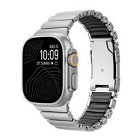 Titano silikono magnetinis dirželis Apple Watch Ultra 3/2 49mm serijai 11 10 46mm Metalinis dirželis Iwatch 9 8 7 45mm 6 SE 5 44mm Titanium Material&For Ultra 3 2 1 49mm gray