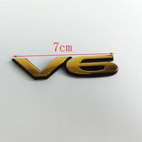 For Mitsubishi Pajero v73 v87 v93 v97 Car Sticker Logo 3.8 V6 displacement letter logo 1pc PO2 gray