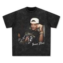 Hot Sale 2026 Mars Brother Bruno Mars American T-shirts Unisex Hip Hop Retro Oversized T-shirt Harajuku Hip Hop Punk Streetwear Tshirt M black