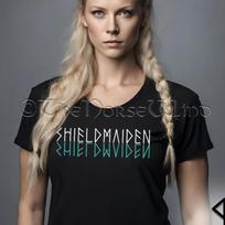 Shieldmaiden Viking T-Shirt, Norse Mythology Tee Shirt, Viking Shield Maiden Valhalla Unisex TShirt Viking Gift for Her, All Sizes S - 5XL 110 beige