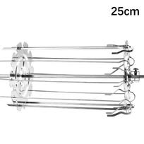 1Set Stainless Steel Bbq Kebab Cage Rotisserie Skewer Forks Chicken Grill For Roaster Oven Diy Camping Cooking Tool 25cm