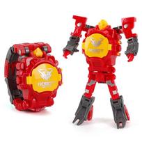 Animacinių filmų transformuojamas robotas elektroninis rankinis laikrodis, skaitmeninis ekranas, žaislas vaikams berniukas red yellow