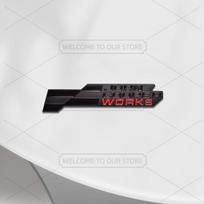 Car 3D Metal John Cooper Works Body Emblem Grille WTFSD3 Badge Decals Auto Tail Sticker For Mini Cooper S U25 J01 J05 F66 F65 F67 black