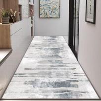 Abstraktaus stiliaus ilgas koridoriaus kilimas viešbučio dekoravimui koridoriaus kilimėliai laiptų neslystantys kilimai svetainės praėjimo grindų kilimėlis 60x200cm 23.6x78in white