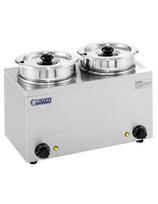 Bain-marie elektrinis sriubos šildytuvas 300W 230V 2 x 3,8L