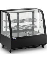 3 lygių įstiklinta šaldytuvo vitrina 100 l - juoda