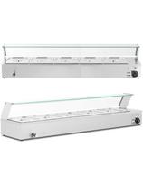 Bain marie maisto šildytuvas šildymo bufetas su dangteliu 5 x GN 1/2 2000 W