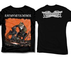 Roko Punk Viršūnės Gotikiniai Tamsūs Sunkaus Metalo Marškinėliai Kanonenfieber Spausdinti Negabaritiniai Laisvalaikio Medvilniniai Gatvės Drabužiai Moteriški Vyriški Drabužiai Unisex M orange