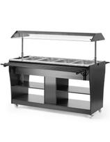Bufetas šildomas bain-marie maistui su stogo apšvietimu 4 indai GN 1/ 1 30-90C 2000