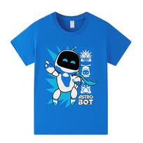 A1339 Vaikų T-shirt su Astro Boto paveikslėliu, apvalia apykakle ir trumpomis rankovėmis 140cm blue