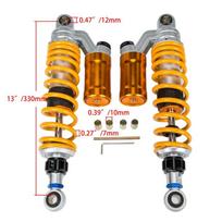 310/330/350mm Motociklo Galiniai Oro Amortizatoriai Pakaba Universali Honda Yamaha Suzuki Kritimo Apsaugos Priedai gray