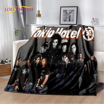Tokio Hotel Roko Grupės Bill Kaulitz Antklodė, Flanelinė Minkšta Pledinė Antklodė Namams Miegamajam Lovai Sofai Iškylai Biurui Žygiams Laisvalaikiui Poilsiui 75x90cm gray