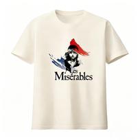 Les Miserables Womens Adult Broadway Musical Show T Shirt High Quality Print Tshirt Unisexs Clothing Womens 2026 Summer T Shirt 2XL white