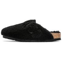 Birkenstock Wool Leather One-Piece Closed-Toe Slippers Women slippers Black 1025700 37 black