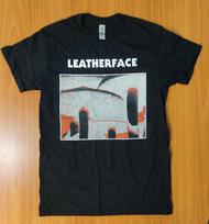 Leatherface Hardcore Punk Rock Grupės Juodi Marškinėliai Rankomis Spausdinti Šilkografija S white