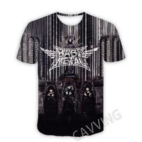 Babymetal Japonijos Merginų Grupė Metalo Roko Marškinėliai 3D Spausdinimas Vyrams Moterims Hip-Hopo Tendencija Trumpomis Rankovėmis Marškinėliai Madingas Per didelis Gatvės Viršus S gray