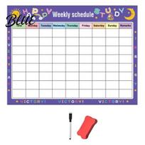 Reusable Whiteboard Calendar for Kitchen Dry Erase Magnetic Refrigerator Monthly Planner Fridge Wall with Pen Door Schedule Planning Board C gray