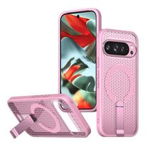 Case for Google Pixel 9/9 Pro, features cellular cooling and magnetic drop protection rožinė