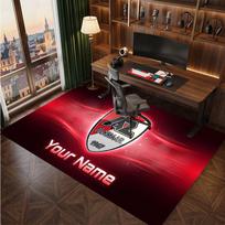 AZ Alkmaar Custom Crystal Velvet Rug, Personalized Name Text Print, Football Logo Soft Non‑Slip Floor Mat Home Decor Gift 80cmx120cm
