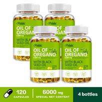 Pslalae - Origanų aliejus su juodųjų kmynų aliejumi minkštos kapsulės - 6 000 mg - Antioksidantas 120*4