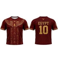 2026 Naujas Egipto piramidžių spaudinio marškinėlis Senovės hieroglifų futbolo marškinėlis Vyrams ir moterims Greitai džiūstantis kvėpuojantis kasdienis sportinis marškinėlis 2XS brown