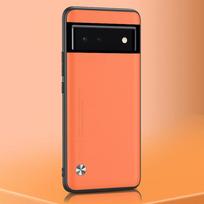 Prabangus PU odinis dėklas, skirtas Google Pixel 6 5 7A 4A 5A 6A 4 XL Smūgiams atsparus silikoninis telefono dėklas, skirtas Google Pixel 7 6 Pro Coque For Pixel 6A oranžinė
