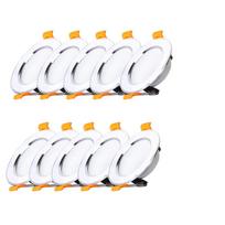 10vnt LED apatinis apšvietimas įleidžiamas į lubas taškinis šviestuvas 3W 5W 7W 9W 12W kintamosios srovės 220V virtuvės miegamojo gyvenamojo kambario namų apšvietimas 7w&White