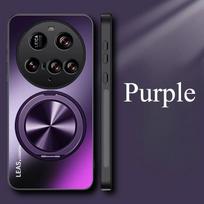 Prabangus AG automobilinis magnetinis laikiklio dėklas Xiaomi 15 14 Ultra 14T 13T Pro Magsafe žiedas galinis dangtelis MI 15 Ultra smūgiams atsparus rėmelis Funda For  Xiaomi 14 Ultra violetinė