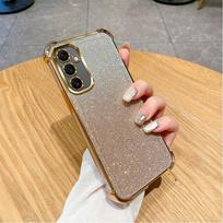 Tinka Samsung A73 A55 A25 A33 A73 Blizgantis Keturių Kampų Elektrodų Danga Korpusas S25 A15 A16 A26 A36-5G/A56-5G brown