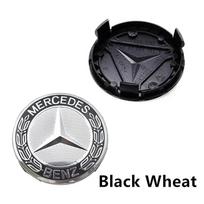 4 vnt. 56mm 60mm 68mm 75mm 3 kontaktų Mercedes Benz automobilio ratlankių centriniai dangteliai, ratlankių stebulės dangteliai, emblemos W202 W220 W213 W210 W164 E200 E260 E300
