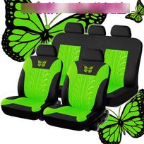 Visas Automobilio Sėdynės Užvalkalų Komplektas, Universali Drugelio Rašto Siuvinėjimo Automobilio Sėdynės Užvalkalų Komplektas green-five-piece set green