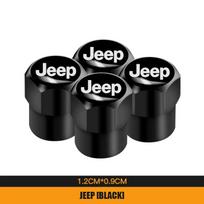 Jeep 4 vnt. Metaliniai Automobilio Ratlankių Padangų Vožtuvų Dangteliai Vandeniui Atsparūs Dulkių Nepraleidžiantys Dangteliai Jeep Grand Cherokee Wrangler JK Gladiator Compa black