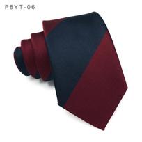 Prabangus 8CM vyriškas kaklaraištis Dryžuoti kaklaraiščiai Vyrui Jaunikis Pamergiai Žakardiniai Austi Ascot Formalūs Verslo vakarėlio aksesuarai black