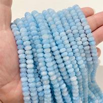 5x8mm Natūralūs Rondelės Chalcedono Akmens Karoliukai Angelitas Jada Morganito Spalvos Laisvi Būgnelio Formos Brangakmenių Karoliukų Aksesuarai Papuošalų Gamybai 5-8mm about 76 pcs