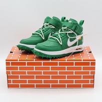 DR0500-300 Off-White Nike Air Force 1 Mid SP LTHR Pine Green White (Men's) 12 blue