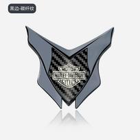 Harley motociklo elektrinės transporto priemonės pilno metalo dekoratyvinė lipdukas 3D stereo modifikuotas skydo ženklas Priekinio stiklo šoninis ženklelis gray