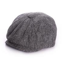 High Quality Tweed Beret Cap Vintage Style Cute Children'S Newsboy Cap Retro Newsboy Hat Fashion Accessory gray